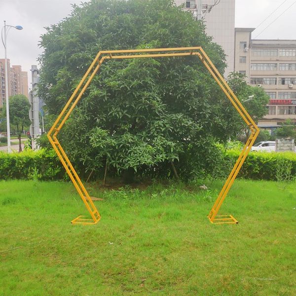 party decoration 1piece double hexagonal arch wrought iron shelf stage background frame wedding props birthday supplies1
party decoration 1piece double hexagonal arch wrought iron shelf stage background frame wedding props birthday supplies1