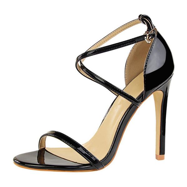 women stiletto sandals female patent leather thin high heels ankle strap shoes ladies fashion footwear ds-c0238, Black
women stiletto sandals female patent leather thin high heels ankle strap shoes ladies fashion footwear ds-c0238, Black