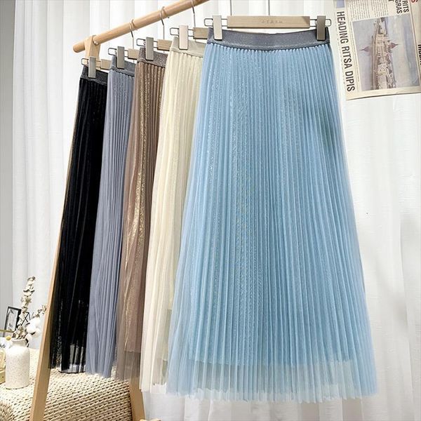 summer fashion shimmer metallic pleated women skirt high waist mesh midi casual long tulle, Black
summer fashion shimmer metallic pleated women skirt high waist mesh midi casual long tulle, Black