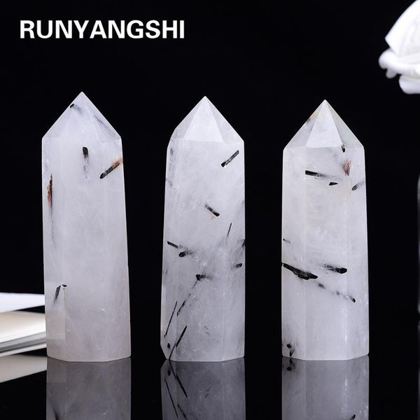 runyangshi natural rare black rutilated quartz crystal column magic wand point reiki for healing stones 10x3cm decorative objects & figurine
runyangshi natural rare black rutilated quartz crystal column magic wand point reiki for healing stones 10x3cm decorative objects & figurine