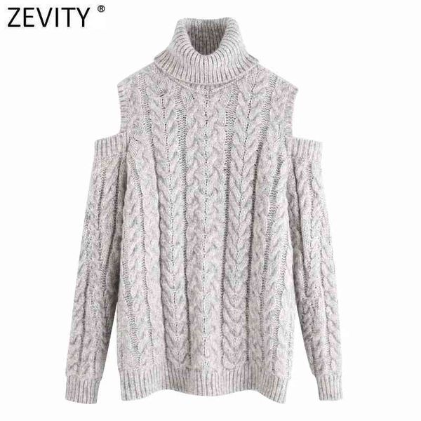 zevity women fashion turtleneck collar off shoulder design casual knitting sweater lady long sleeve chic pullovers s488 210419, White;black
zevity women fashion turtleneck collar off shoulder design casual knitting sweater lady long sleeve chic pullovers s488 210419, White;black