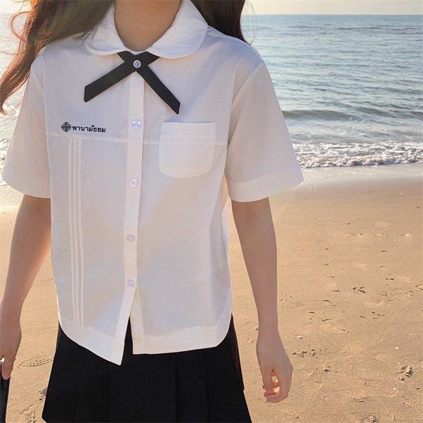 clothing sets japanese style school uniform 2021 female summer jk shirt college embroidery basic two-color sweet, White
clothing sets japanese style school uniform 2021 female summer jk shirt college embroidery basic two-color sweet, White