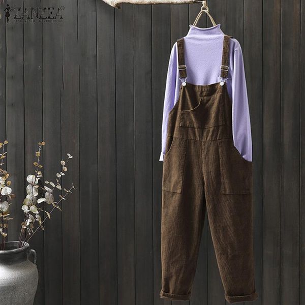 women's jumpsuits & rompers zanzea womens corduroy overalls loose dungarees bib pants casual solid wide leg jumpsuit combinaison femme, Black;white
women's jumpsuits & rompers zanzea womens corduroy overalls loose dungarees bib pants casual solid wide leg jumpsuit combinaison femme, Black;white