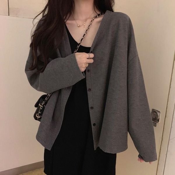 women's jackets knitted cardigan coat spring and autumn 2021 korean thin sweater loose small with short, Black;brown
women's jackets knitted cardigan coat spring and autumn 2021 korean thin sweater loose small with short, Black;brown