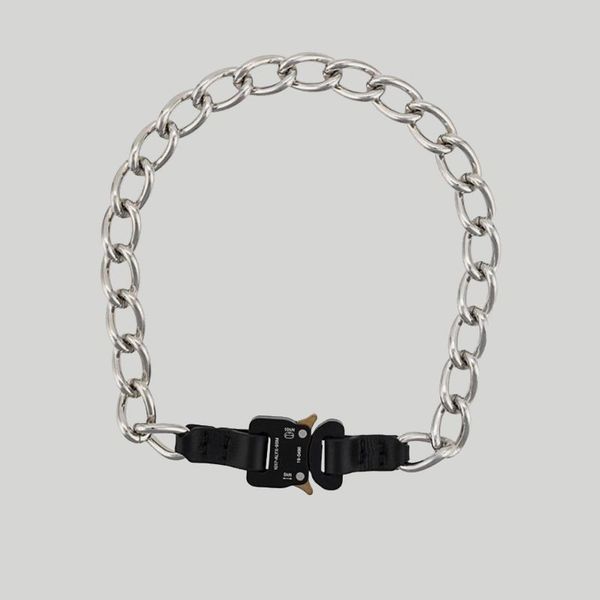 1017 alyx 9sm thick leather-trimmed buckle necklace industrial function style male and female ins accessories, Silver
1017 alyx 9sm thick leather-trimmed buckle necklace industrial function style male and female ins accessories, Silver