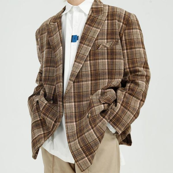men's suits & blazers firmranch fall spring ins tartan blazer woollen casual suit men loose all match coat design sense overcoat bf sty, White;black
men's suits & blazers firmranch fall spring ins tartan blazer woollen casual suit men loose all match coat design sense overcoat bf sty, White;black
