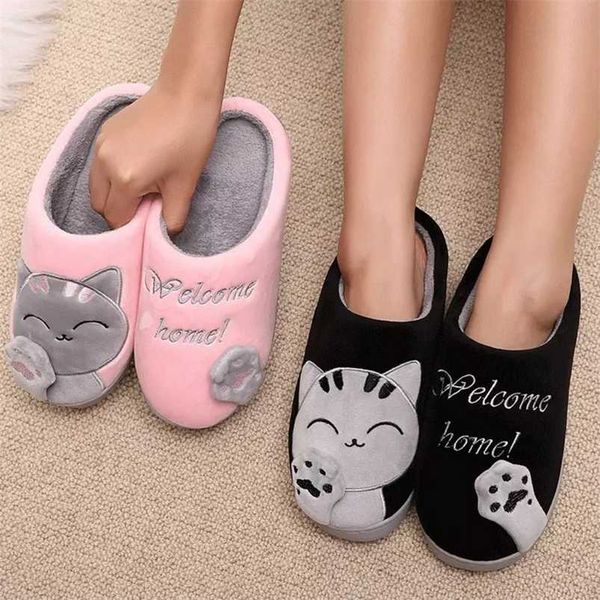 plush home indoor shoes for women winter warm cotton slippers cat pattern soft comfortable plush shoes cute men slippers 211110, Black
plush home indoor shoes for women winter warm cotton slippers cat pattern soft comfortable plush shoes cute men slippers 211110, Black