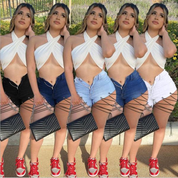 women's jeans summer women denim shorts 2021 black blue high waist ripped short femme tassel lace up bandage pants
women's jeans summer women denim shorts 2021 black blue high waist ripped short femme tassel lace up bandage pants