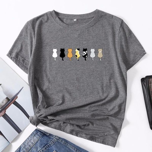 cotton summer s 5xl women t shirts plus size cute cats print short sleeve ladies basic tees 100% casual, White
cotton summer s 5xl women t shirts plus size cute cats print short sleeve ladies basic tees 100% casual, White