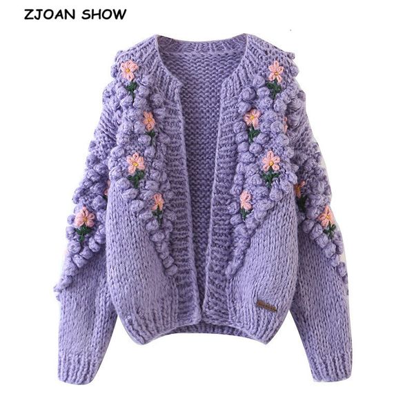 women's knits & tees retro 3d flower hand crochet ball cardigan vintage woman o neck long sleeve purple knitting sweater knitwear, White
women's knits & tees retro 3d flower hand crochet ball cardigan vintage woman o neck long sleeve purple knitting sweater knitwear, White