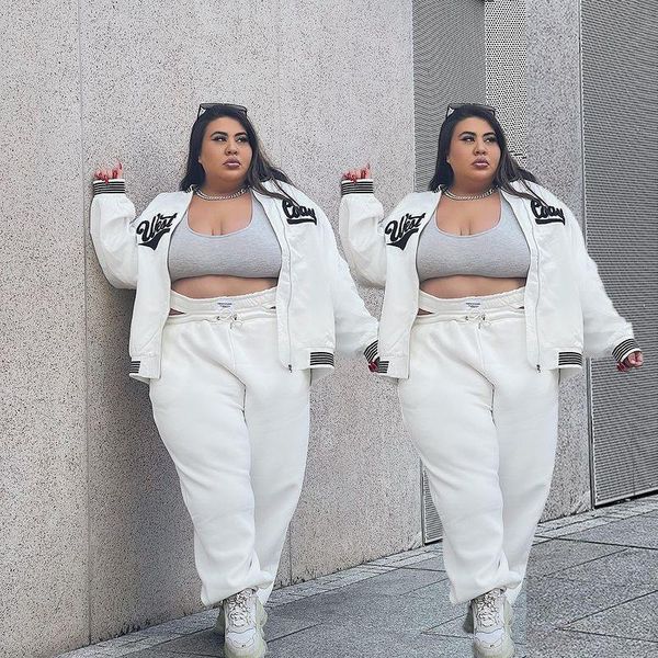 women's pants & capris plus size sports jogger set women casual fashion tracksuit long sleeve zipper sweatshirts oversized autumn cloth, Black;white
women's pants & capris plus size sports jogger set women casual fashion tracksuit long sleeve zipper sweatshirts oversized autumn cloth, Black;white