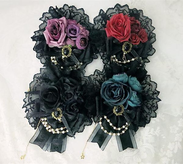 lolita flower lace hair ribbon headwear women black multi-layers mesh pear chain headdress costume punk accessories1
lolita flower lace hair ribbon headwear women black multi-layers mesh pear chain headdress costume punk accessories1