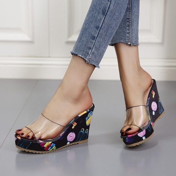 slippers slipper women 2021 summer fashion platform slope heel shoes transparent wedge slides heels, Black
slippers slipper women 2021 summer fashion platform slope heel shoes transparent wedge slides heels, Black