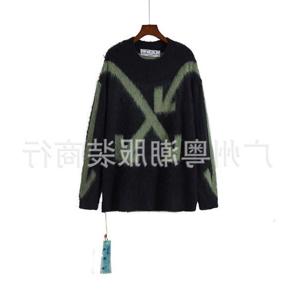 2021 crew neck autumn winter mohair youth casual loose sweater style off unisex, White;black
2021 crew neck autumn winter mohair youth casual loose sweater style off unisex, White;black