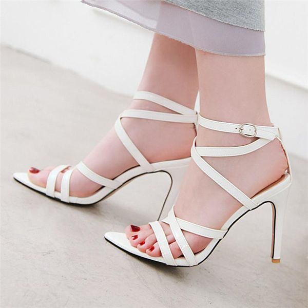 shoes woman sandals high heels stiletto ankle strap ladies plus size open toe party summer white black
shoes woman sandals high heels stiletto ankle strap ladies plus size open toe party summer white black