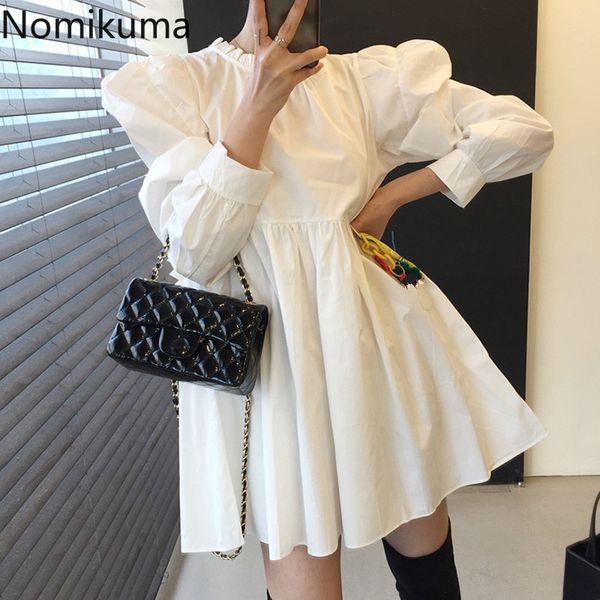 nomikuma sweet a-line doll dress korean puff long sleeve o-neck dresses spring new causal solid women vestidos mujer 6e141 210427, Black;gray
nomikuma sweet a-line doll dress korean puff long sleeve o-neck dresses spring new causal solid women vestidos mujer 6e141 210427, Black;gray