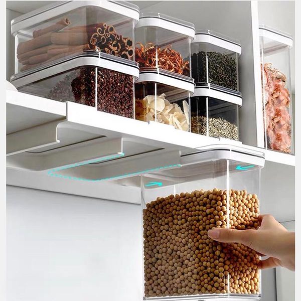 storage bottles & jars track sliding grains plastic box with shelf wall mounted container sealed home kitchen accessories
storage bottles & jars track sliding grains plastic box with shelf wall mounted container sealed home kitchen accessories