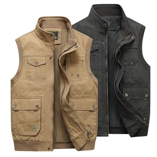 men's vests autumn middle aged elderly casual vest men multi pocket cotton plus size waistcoat fishing jacket sleeveless coats, Black;white
men's vests autumn middle aged elderly casual vest men multi pocket cotton plus size waistcoat fishing jacket sleeveless coats, Black;white