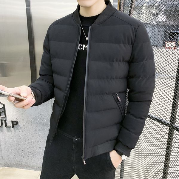 men's coat 2020 down cotton padded jacket winter korean fashion brand ins bread thickened baseball, Black
men's coat 2020 down cotton padded jacket winter korean fashion brand ins bread thickened baseball, Black