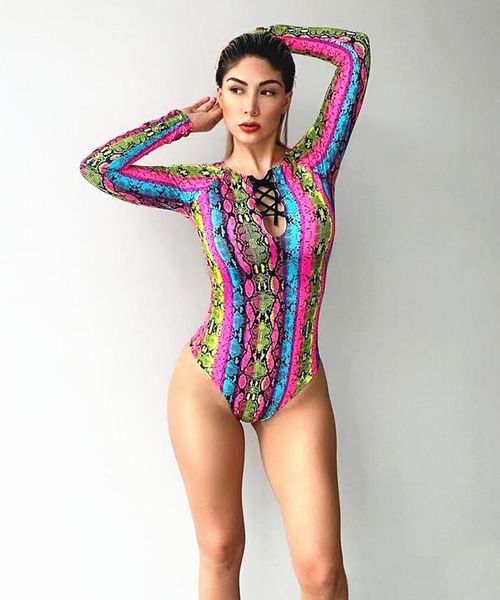 long sleeve bodysuit women one piece swimsuit female snakeskin print surfing suits wetsuit bathing suit beachwear one-piece
long sleeve bodysuit women one piece swimsuit female snakeskin print surfing suits wetsuit bathing suit beachwear one-piece