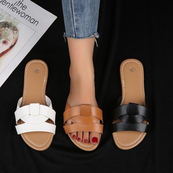 flat women sandals summer women's slippers leather comfortable sole cross weave white black colors woman shoes solid color
flat women sandals summer women's slippers leather comfortable sole cross weave white black colors woman shoes solid color