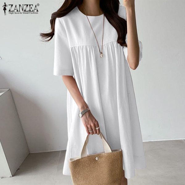 party dresses women's summer sundress zanzea 2021 stylish solid mini dress casual short sleeve vestidos female o neck robe oversized 7, White;black
party dresses women's summer sundress zanzea 2021 stylish solid mini dress casual short sleeve vestidos female o neck robe oversized 7, White;black