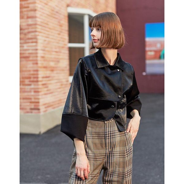 women's leather & faux genuine women real sheepskin spring autumn short jacket coat female motorcycle outerwear luxury runway designer, Black
women's leather & faux genuine women real sheepskin spring autumn short jacket coat female motorcycle outerwear luxury runway designer, Black