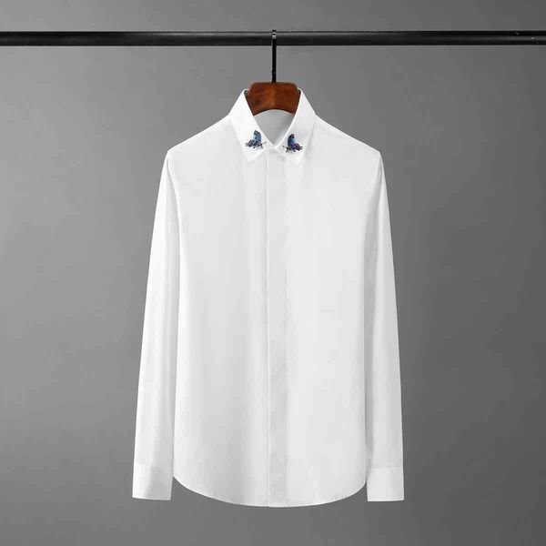 tee shirt shirt butterfly embroidery collar male long sleeve black white casual mens slim fit man shirts, White;black
tee shirt shirt butterfly embroidery collar male long sleeve black white casual mens slim fit man shirts, White;black
