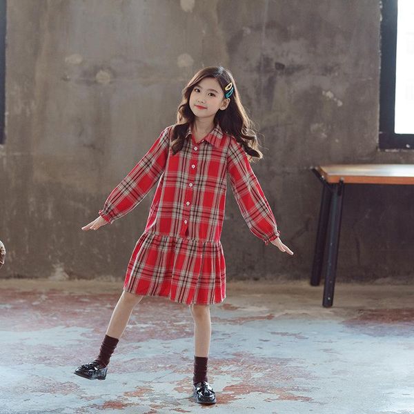 girl's dresses 2021 spring fashion children dress costomes long sleeve korean style plaid vestidos design casual kids for girls, Red;yellow
girl's dresses 2021 spring fashion children dress costomes long sleeve korean style plaid vestidos design casual kids for girls, Red;yellow