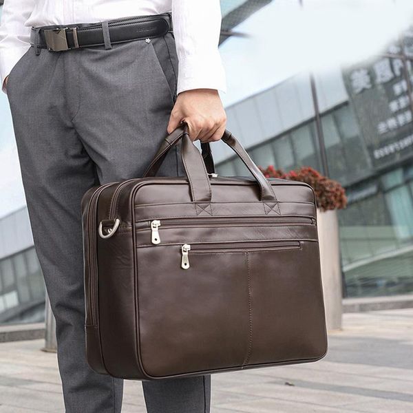 briefcases anaph luxury cowhide leather briefcase men business handbag shoulder travel bag 15.6" lapcase large ykk metal zippers
briefcases anaph luxury cowhide leather briefcase men business handbag shoulder travel bag 15.6" lapcase large ykk metal zippers