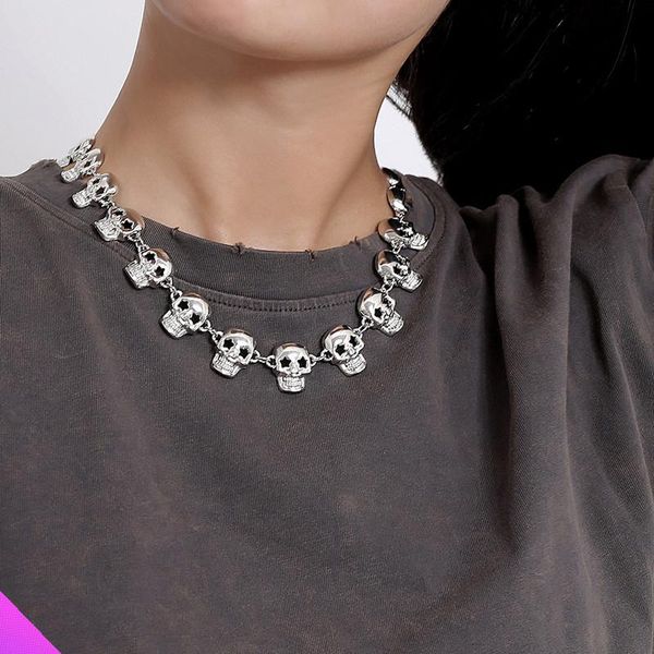chokers skull beaded necklace alloy ladies men punk style jewelry 2021 2 colors, Golden;silver
chokers skull beaded necklace alloy ladies men punk style jewelry 2021 2 colors, Golden;silver
