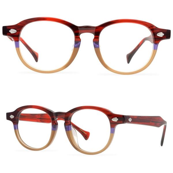 fashion sunglasses frames personalized striped large frame acetate glasses retro round plate, Black
fashion sunglasses frames personalized striped large frame acetate glasses retro round plate, Black