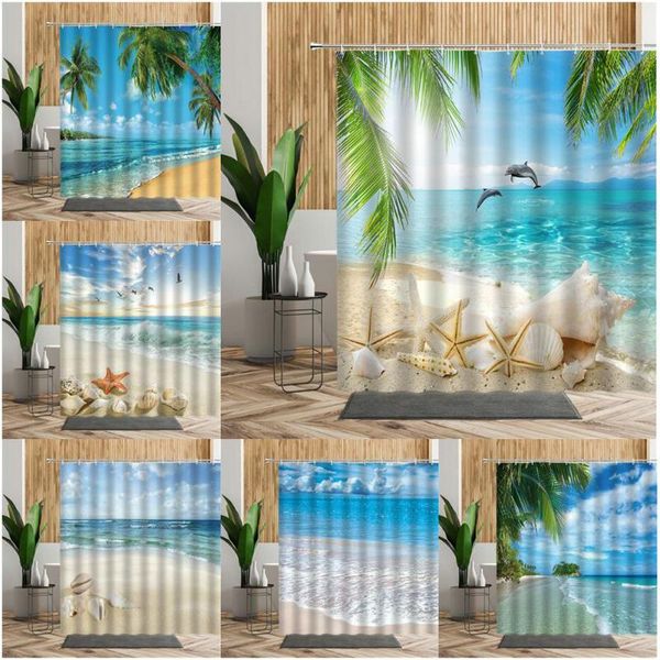 summer beach vacation scenery shower curtain dolphin coconut tree starfish shell 3d printing bathroom waterproof bath curtains
summer beach vacation scenery shower curtain dolphin coconut tree starfish shell 3d printing bathroom waterproof bath curtains