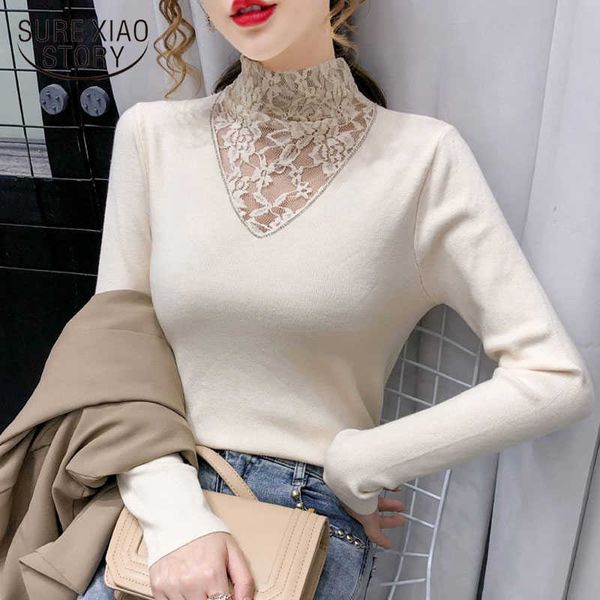 solid long sleeve knitted pullovers women bottoming sweater women's autumn slim lace casual basic turtleneck sweater 11214 210528, White;black
solid long sleeve knitted pullovers women bottoming sweater women's autumn slim lace casual basic turtleneck sweater 11214 210528, White;black