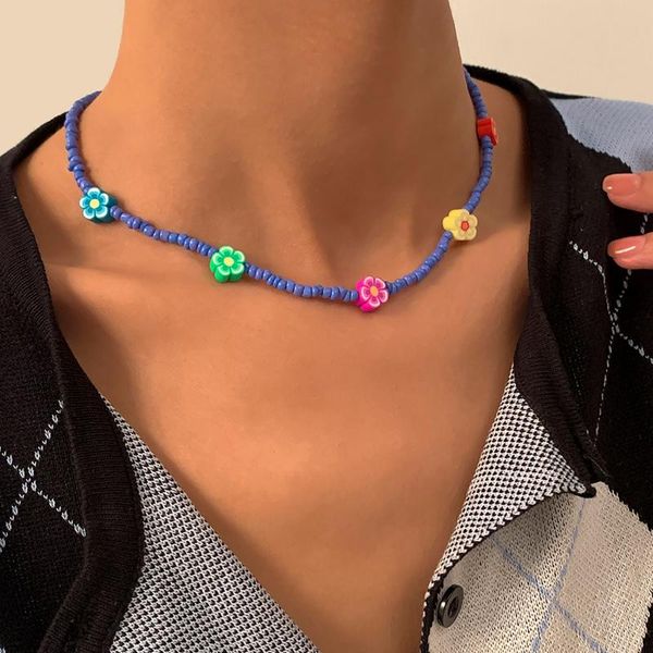 chokers shixin bohemia small beads with colored flowers choker necklace for women simple short necklaces fashion jewelry 2021 femme gift, Golden;silver
chokers shixin bohemia small beads with colored flowers choker necklace for women simple short necklaces fashion jewelry 2021 femme gift, Golden;silver
