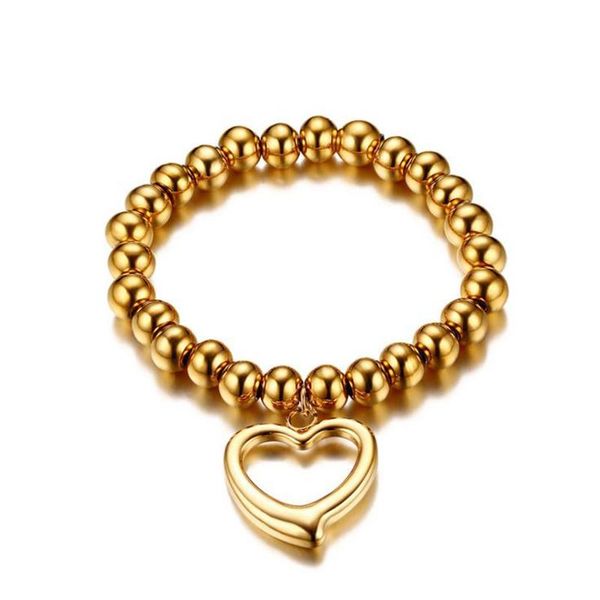 fashion 8mm titanium steel beads elastic rope bracelets bangles for women heart ornament simple charm bracelet jewelry bangle, Black
fashion 8mm titanium steel beads elastic rope bracelets bangles for women heart ornament simple charm bracelet jewelry bangle, Black