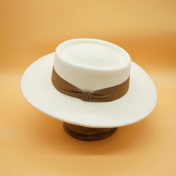 stingy brim hats french retro simple white 100% wool woolen flat panama hat female autumn and winter british ladies felt elegant, Blue;gray
stingy brim hats french retro simple white 100% wool woolen flat panama hat female autumn and winter british ladies felt elegant, Blue;gray