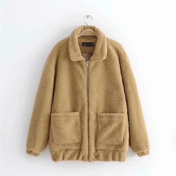 women's jackets women casual woolen yellow warm autumn oversize female long sleeve pockets loose outwear girls coats chic, Black;brown
women's jackets women casual woolen yellow warm autumn oversize female long sleeve pockets loose outwear girls coats chic, Black;brown