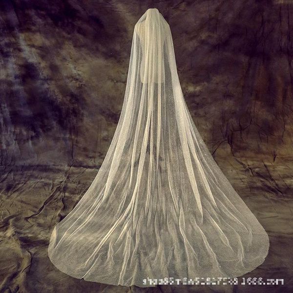 bridal veils shinging spray gold sequin veil po accessories 3 meters long train soft mesh cathedral velos de novia 2021, Black
bridal veils shinging spray gold sequin veil po accessories 3 meters long train soft mesh cathedral velos de novia 2021, Black