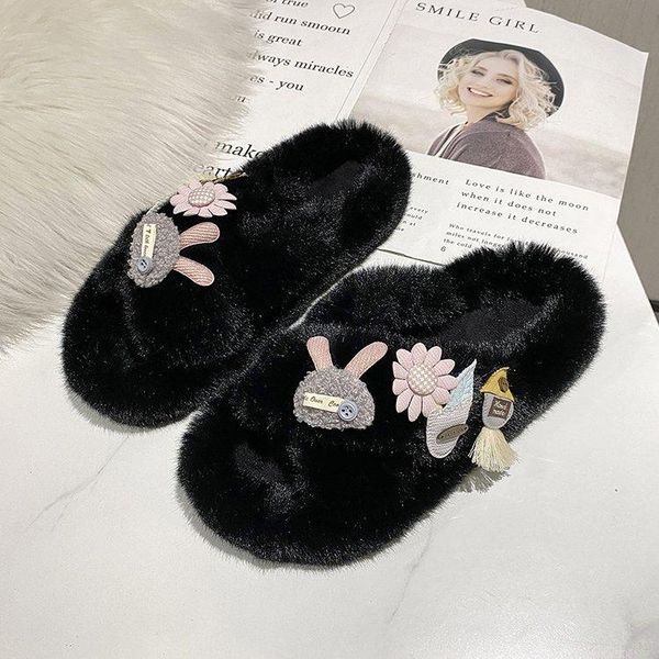 slippers faux suede home women full fur winter warm plush bedroom non-slip couples shoes indoor ladies furry, Black
slippers faux suede home women full fur winter warm plush bedroom non-slip couples shoes indoor ladies furry, Black