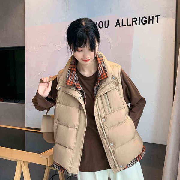 down cotton vest women's 2021 autumn winter korean camisole short fake two-piece et, Black;white
down cotton vest women's 2021 autumn winter korean camisole short fake two-piece et, Black;white