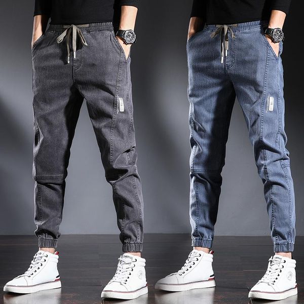 men's jeans 2021 trendy outdoor harem men style casual denim jogging pants loose comfort trousers male streetwear pour homme, Blue
men's jeans 2021 trendy outdoor harem men style casual denim jogging pants loose comfort trousers male streetwear pour homme, Blue
