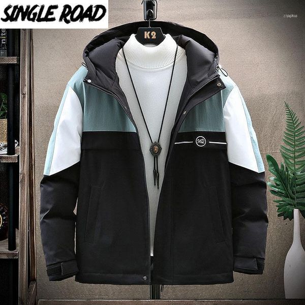 singleroad mens winter jacket men 2021 patchwork coat hooded parka windproof streetwear casual green parkas jackets for men1, Black
singleroad mens winter jacket men 2021 patchwork coat hooded parka windproof streetwear casual green parkas jackets for men1, Black