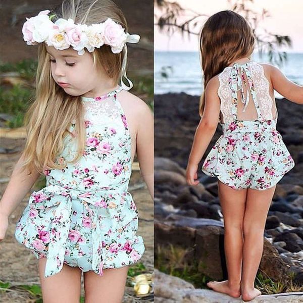 ins girl's clothing lace climbing suit open back strap khayi cotton printed cloth blue rose, White
ins girl's clothing lace climbing suit open back strap khayi cotton printed cloth blue rose, White