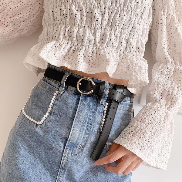belts pu leather thin belt for women metal c buckle waist designer brand female jeans trouser dress decoration waistband, Black;brown
belts pu leather thin belt for women metal c buckle waist designer brand female jeans trouser dress decoration waistband, Black;brown