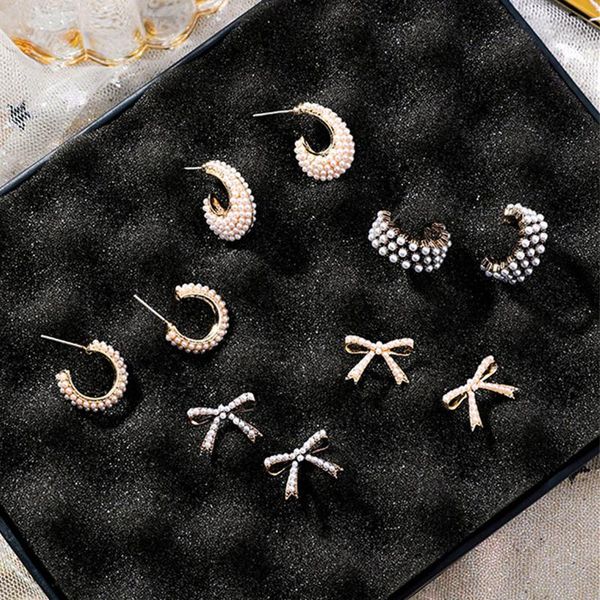 stud sweet full simulated pearl bowknot round circle earrings for women girls temperament vintage korean jewelry ec1448, Golden;silver
stud sweet full simulated pearl bowknot round circle earrings for women girls temperament vintage korean jewelry ec1448, Golden;silver