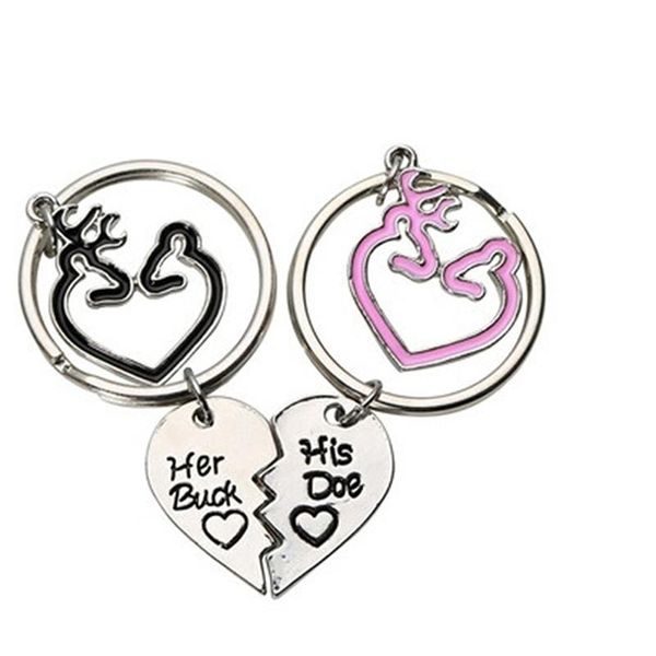 keychains 2 pcs fashion elk deer love heart couple pendant keychain accessories jewelry creative letter her buck & his doe key rings gift, Silver
keychains 2 pcs fashion elk deer love heart couple pendant keychain accessories jewelry creative letter her buck & his doe key rings gift, Silver