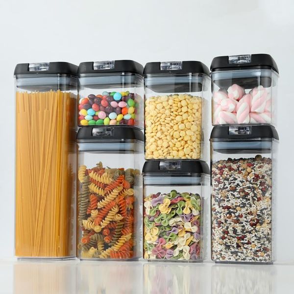 storage bottles & jars 5/7 pcs/set plastic food containers kitchen boxs canister set with lid transparent sealed can cereal bulk jar organiz
storage bottles & jars 5/7 pcs/set plastic food containers kitchen boxs canister set with lid transparent sealed can cereal bulk jar organiz