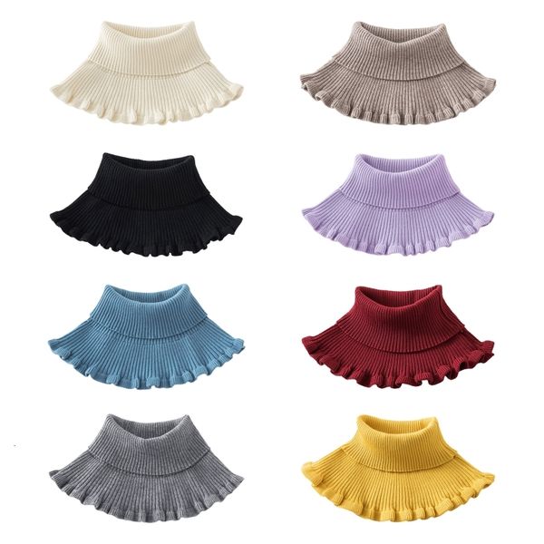 women turtleneck ribbed knitted false fake collar lady winter windproof sunscreen solid color ruffles detachable scarf wrap, Blue;purple
women turtleneck ribbed knitted false fake collar lady winter windproof sunscreen solid color ruffles detachable scarf wrap, Blue;purple