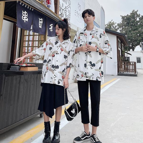 women's t-shirt japanese loose-fitting slim floral shirt-back skirt 2 pieces couples clothes clothing, White
women's t-shirt japanese loose-fitting slim floral shirt-back skirt 2 pieces couples clothes clothing, White